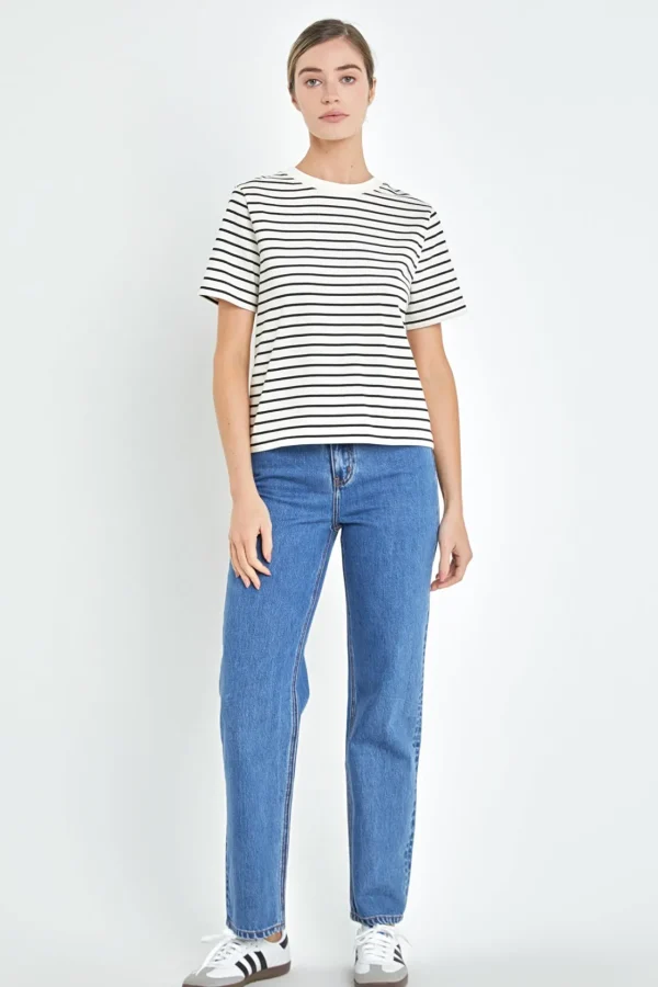 ENGLISH FACTORY Tops*- Stripe T-shirt