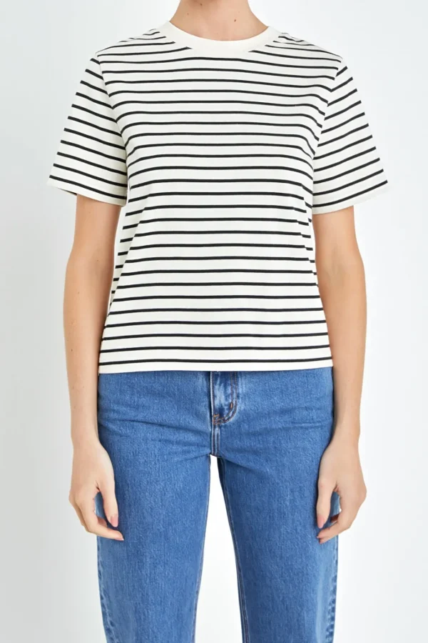 ENGLISH FACTORY Tops*- Stripe T-shirt