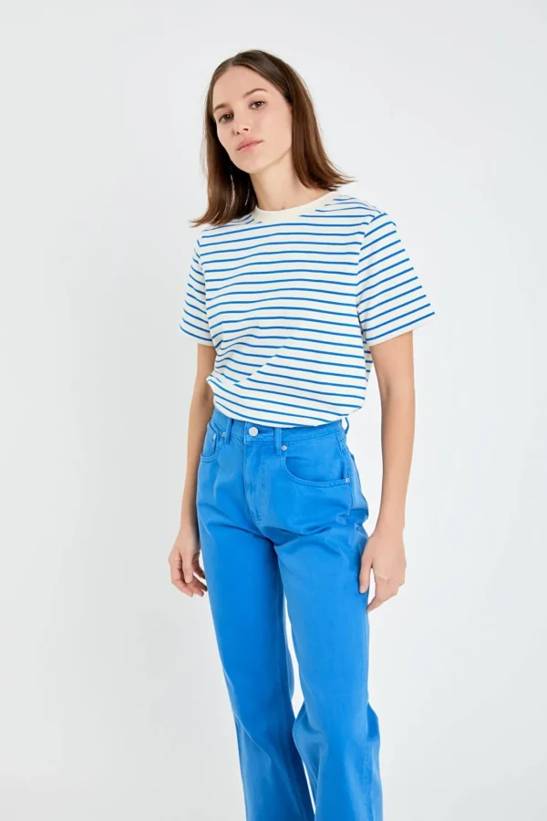 ENGLISH FACTORY Tops*- Stripe T-shirt