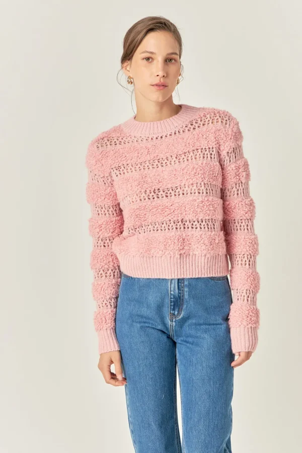 ENGLISH FACTORY Tops*- Stripe Top PINK