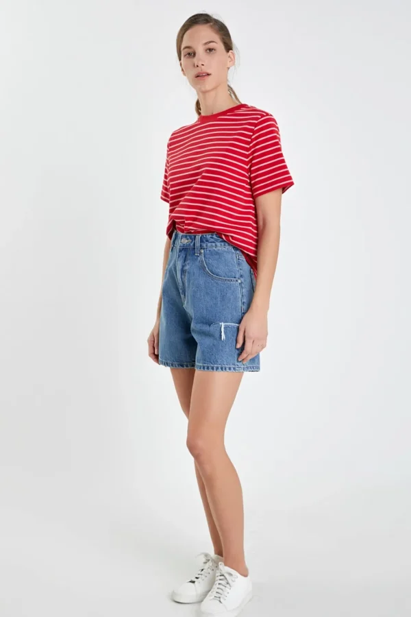 ENGLISH FACTORY Tops*- Stripe T-shirt