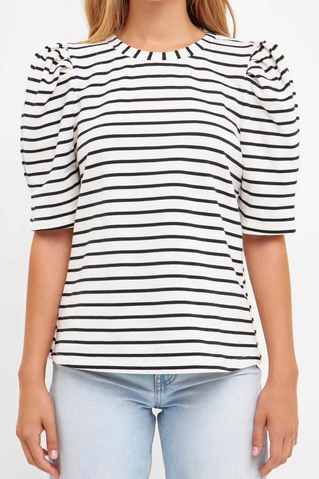 english_factory__stripe_w_0.webp ENGLISH FACTORY Tops*- Stripe Women Knit Shirt