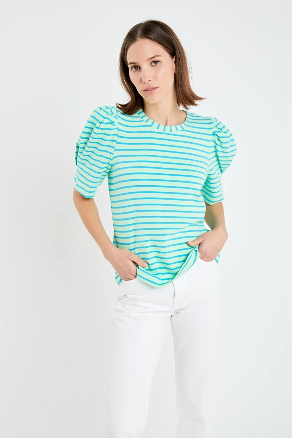 english_factory__stripe_w_18.webp ENGLISH FACTORY Tops*- Stripe Women Knit Shirt