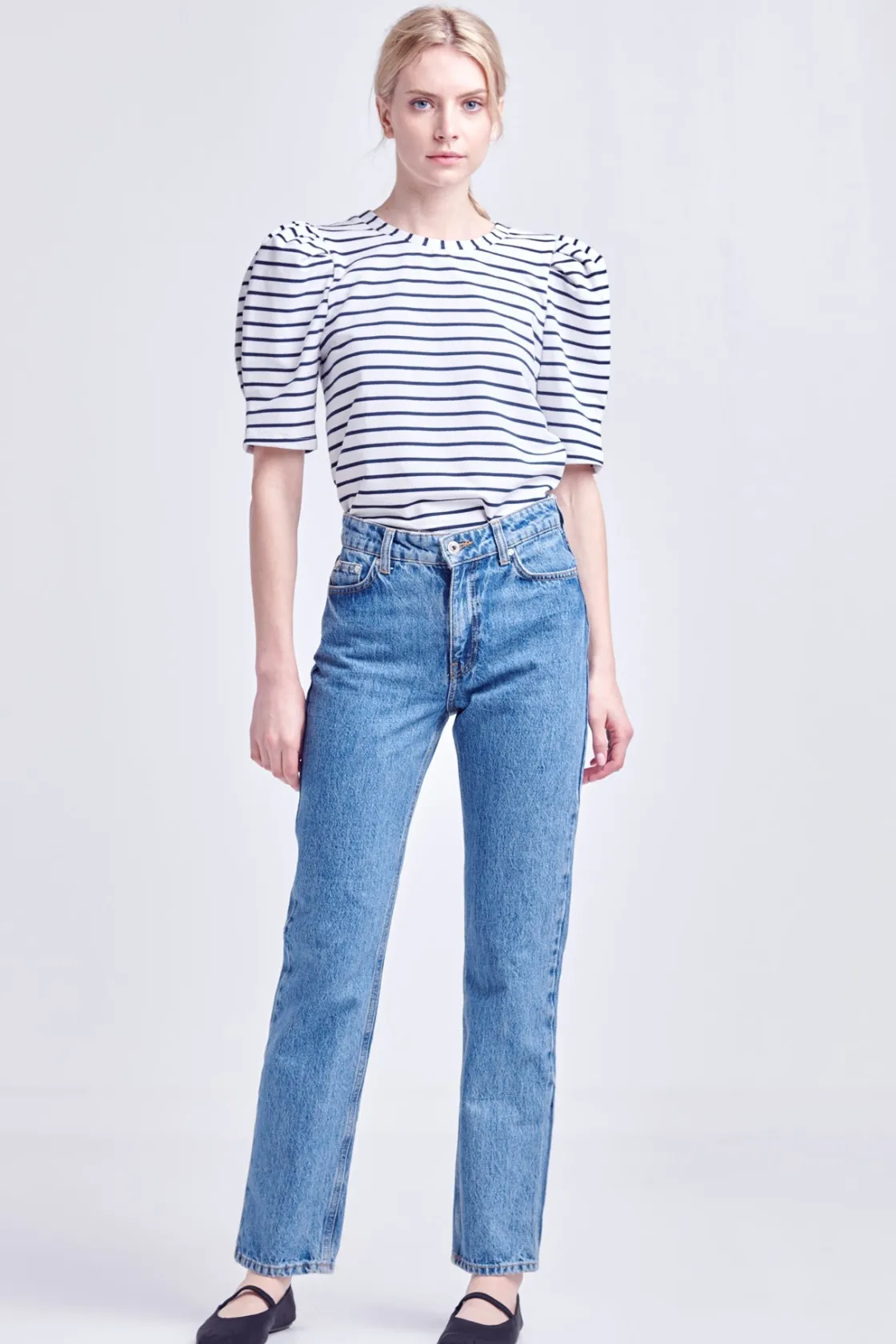 english_factory__stripe_w_19.webp ENGLISH FACTORY Tops*- Stripe Women Knit Shirt