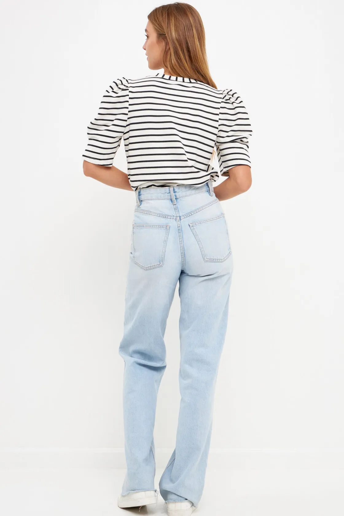 english_factory__stripe_w_2.webp ENGLISH FACTORY Tops*- Stripe Women Knit Shirt