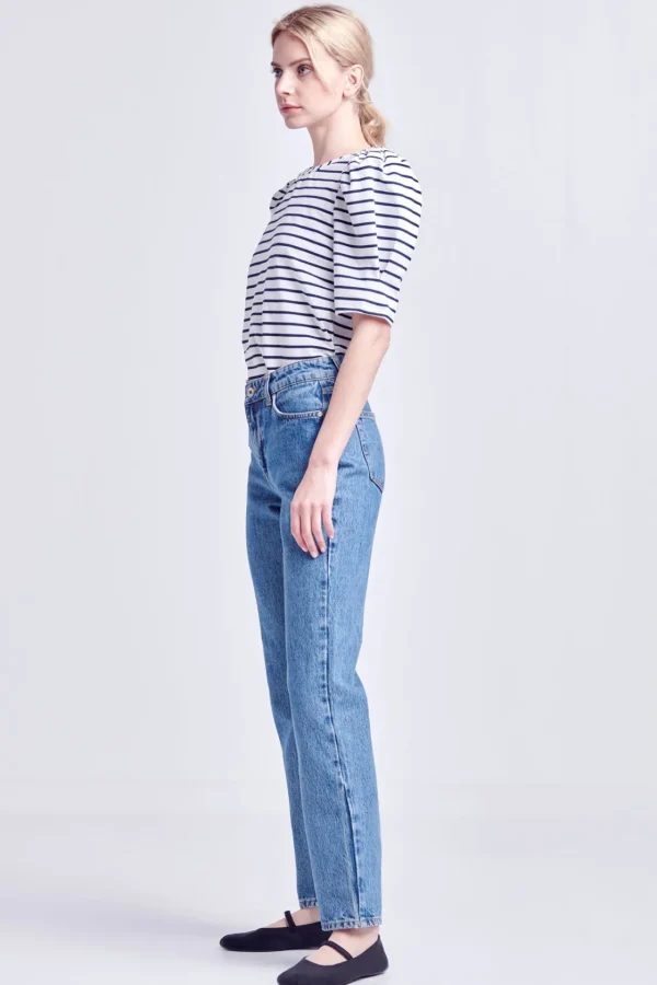 ENGLISH FACTORY Tops*- Stripe Women Knit Shirt