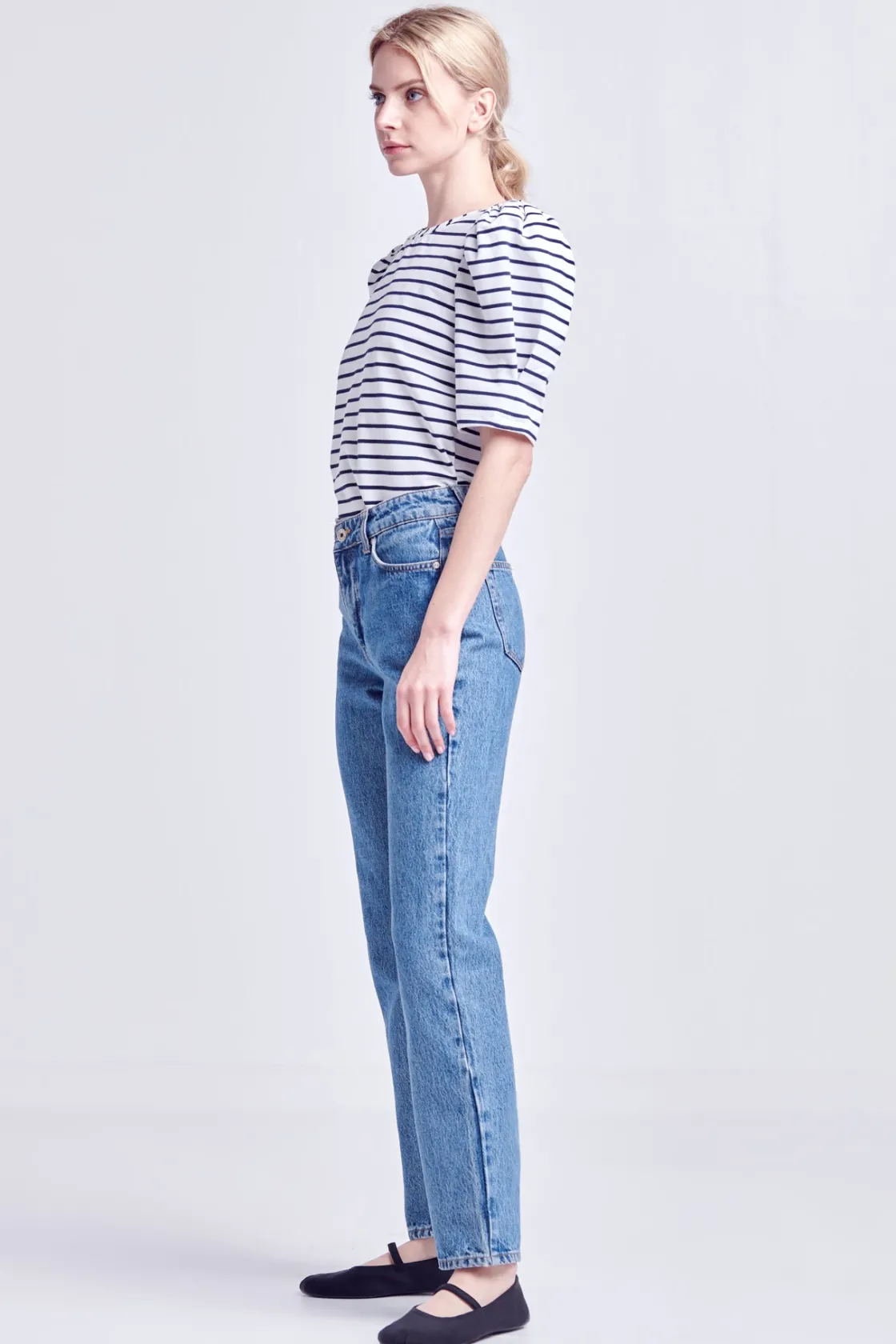 english_factory__stripe_w_21.webp ENGLISH FACTORY Tops*- Stripe Women Knit Shirt