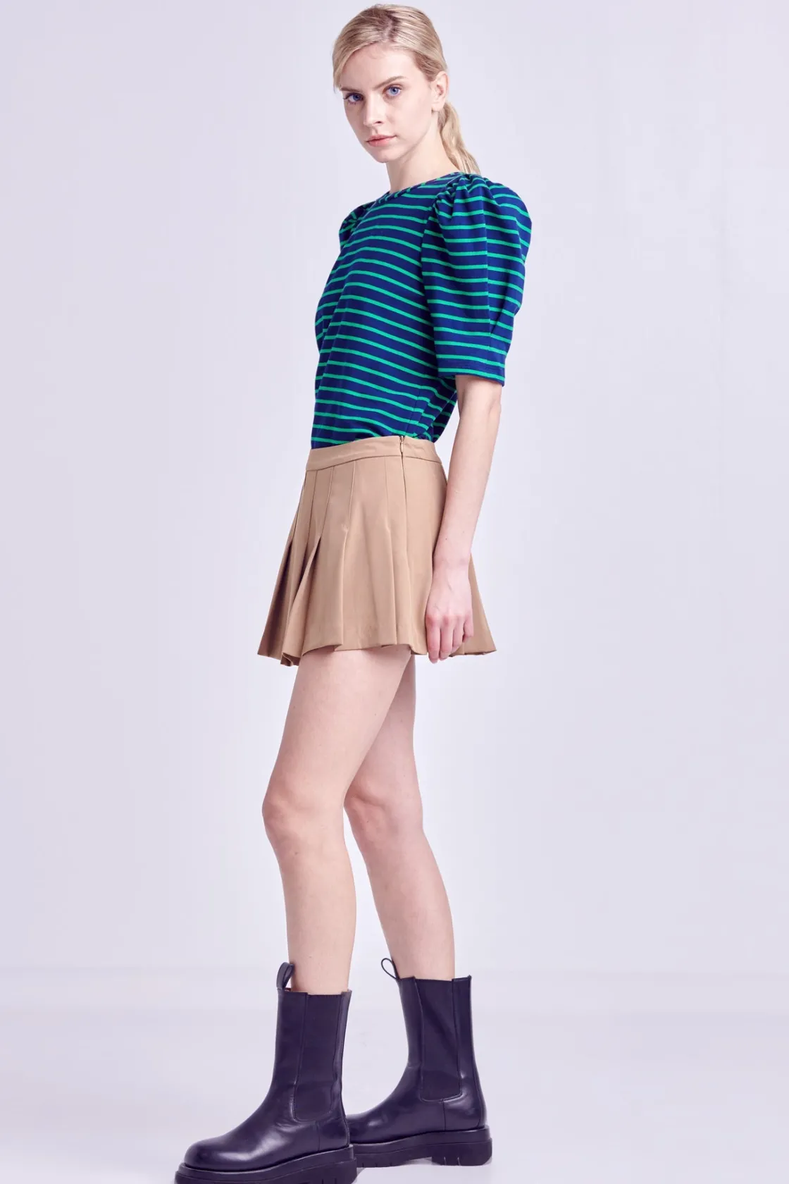 english_factory__stripe_w_26.webp ENGLISH FACTORY Tops*- Stripe Women Knit Shirt