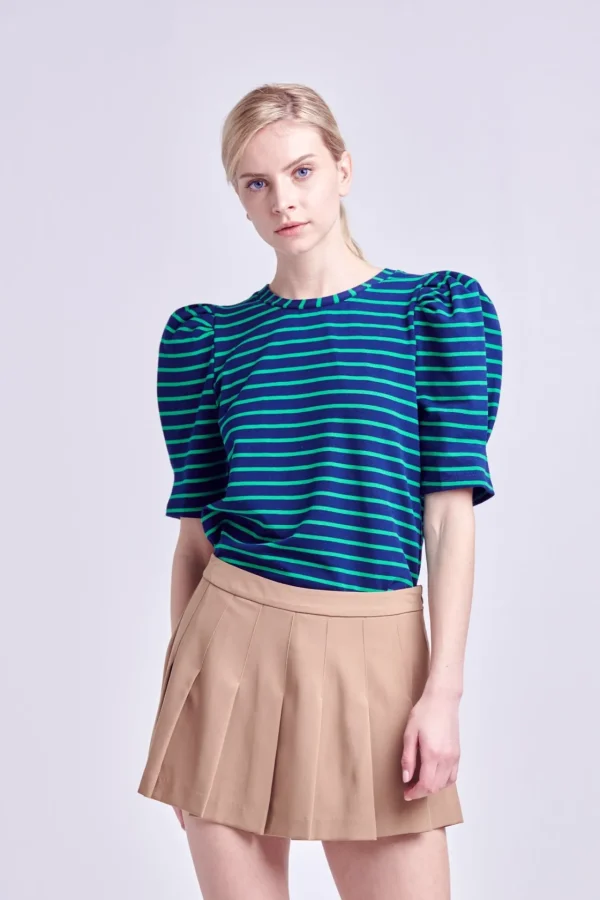 ENGLISH FACTORY Tops*- Stripe Women Knit Shirt