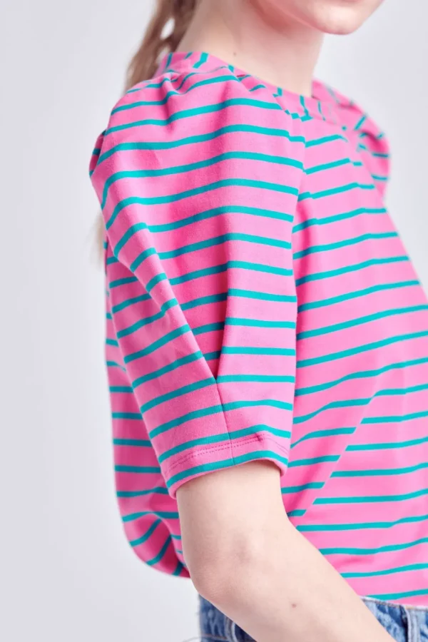 ENGLISH FACTORY Tops*- Stripe Women Knit Shirt