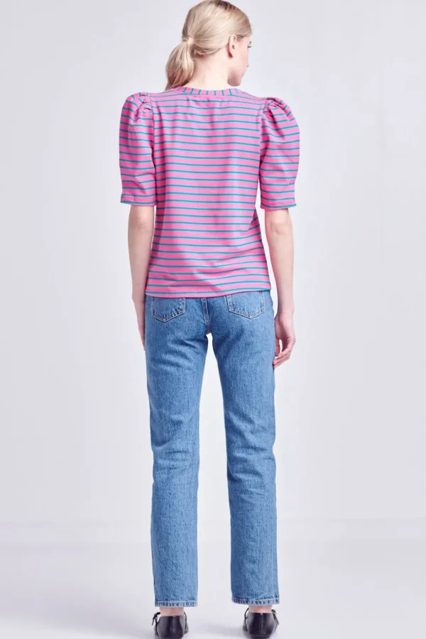 ENGLISH FACTORY Tops*- Stripe Women Knit Shirt