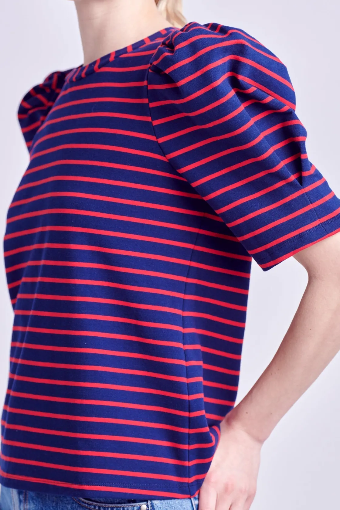 english_factory__stripe_w_45.webp ENGLISH FACTORY Tops*- Stripe Women Knit Shirt