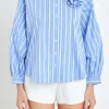 ENGLISH FACTORY Shirts & Blouses*- Striped 3D Shirt POWDERBLUE