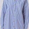 ENGLISH FACTORY Shirts & Blouses*- Striped Poplin Shirt WHITE/BLUE