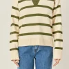 ENGLISH FACTORY Sweaters & Knits | Tops*- Striped Collared Sweater