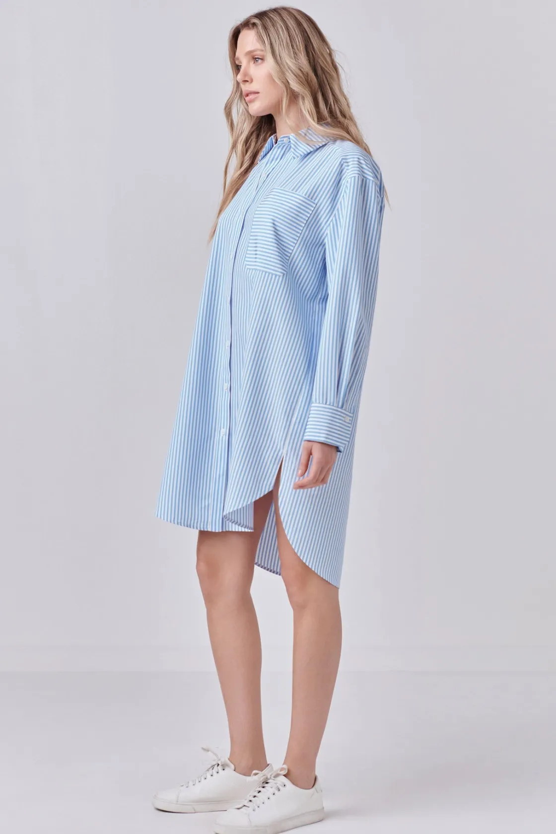english_factory__striped__1-1.webp ENGLISH FACTORY Tops*- Striped Shirt Dress