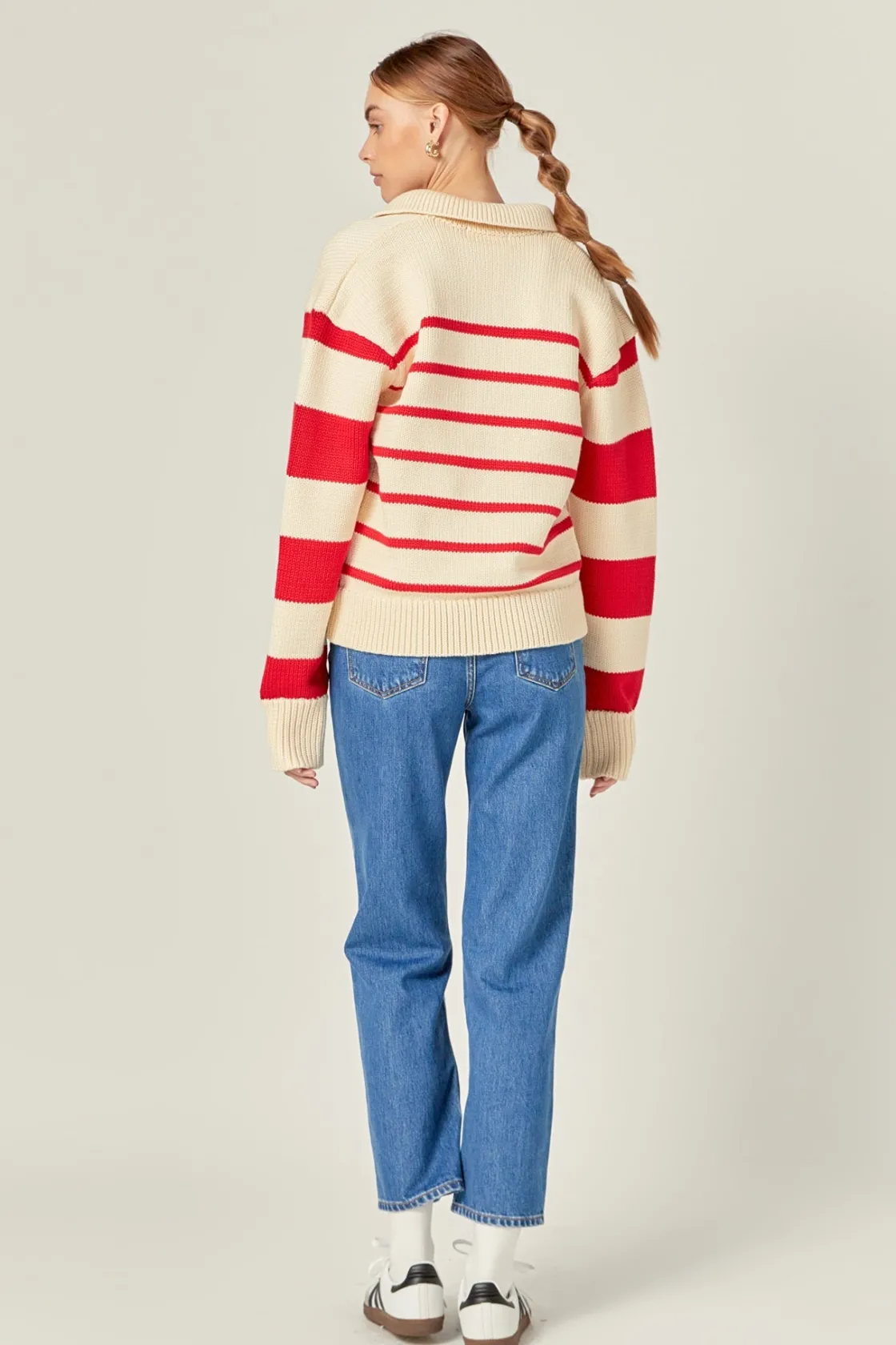 english_factory__striped__2-34.webp ENGLISH FACTORY Sweaters & Knits*- Striped Sweater CREAM/RED