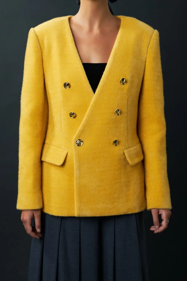 ENGLISH FACTORY Matching Sets | Jackets & Coats*- Structured Lapeless Textured Jacket