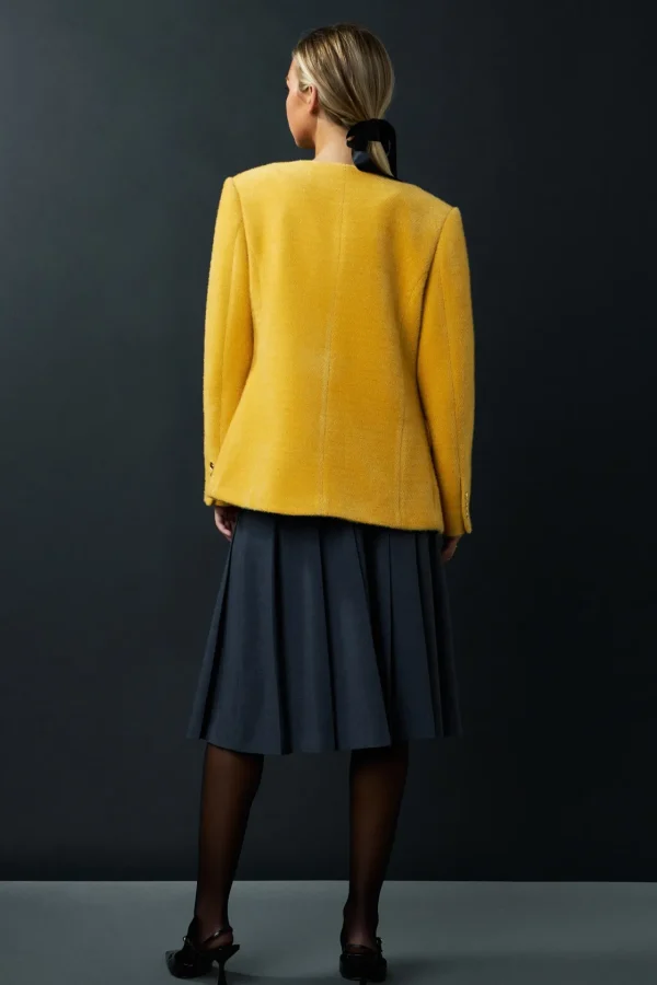 ENGLISH FACTORY Matching Sets | Jackets & Coats*- Structured Lapeless Textured Jacket
