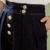 ENGLISH FACTORY Pants | Tops*- Susie Cropped Denim Trousers NAVY