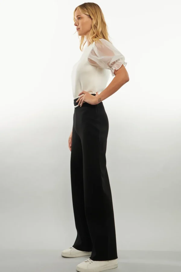 ENGLISH FACTORY Tops*- Sweatshirts with Sheer Short Sleeves WHITE