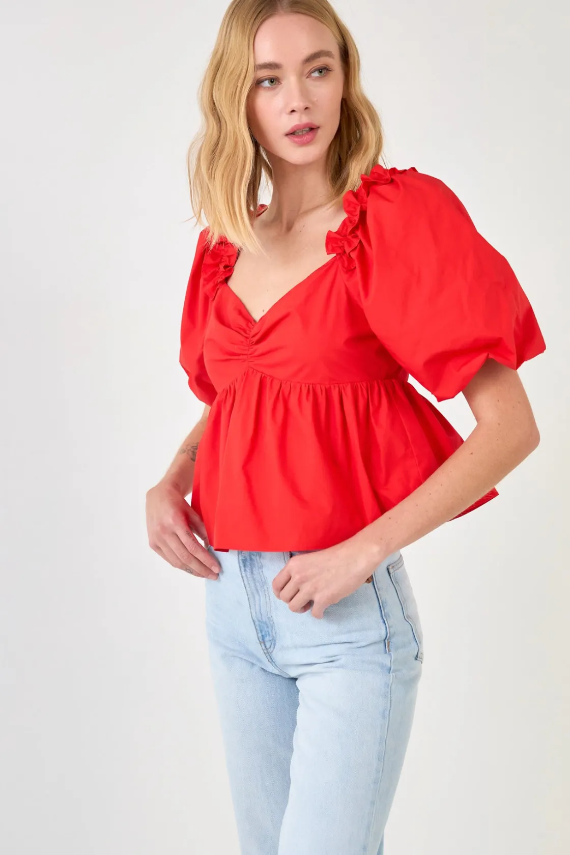 english_factory__sweet_he_3.webp ENGLISH FACTORY Tops*- Sweet Heart To with Ruffle Detail