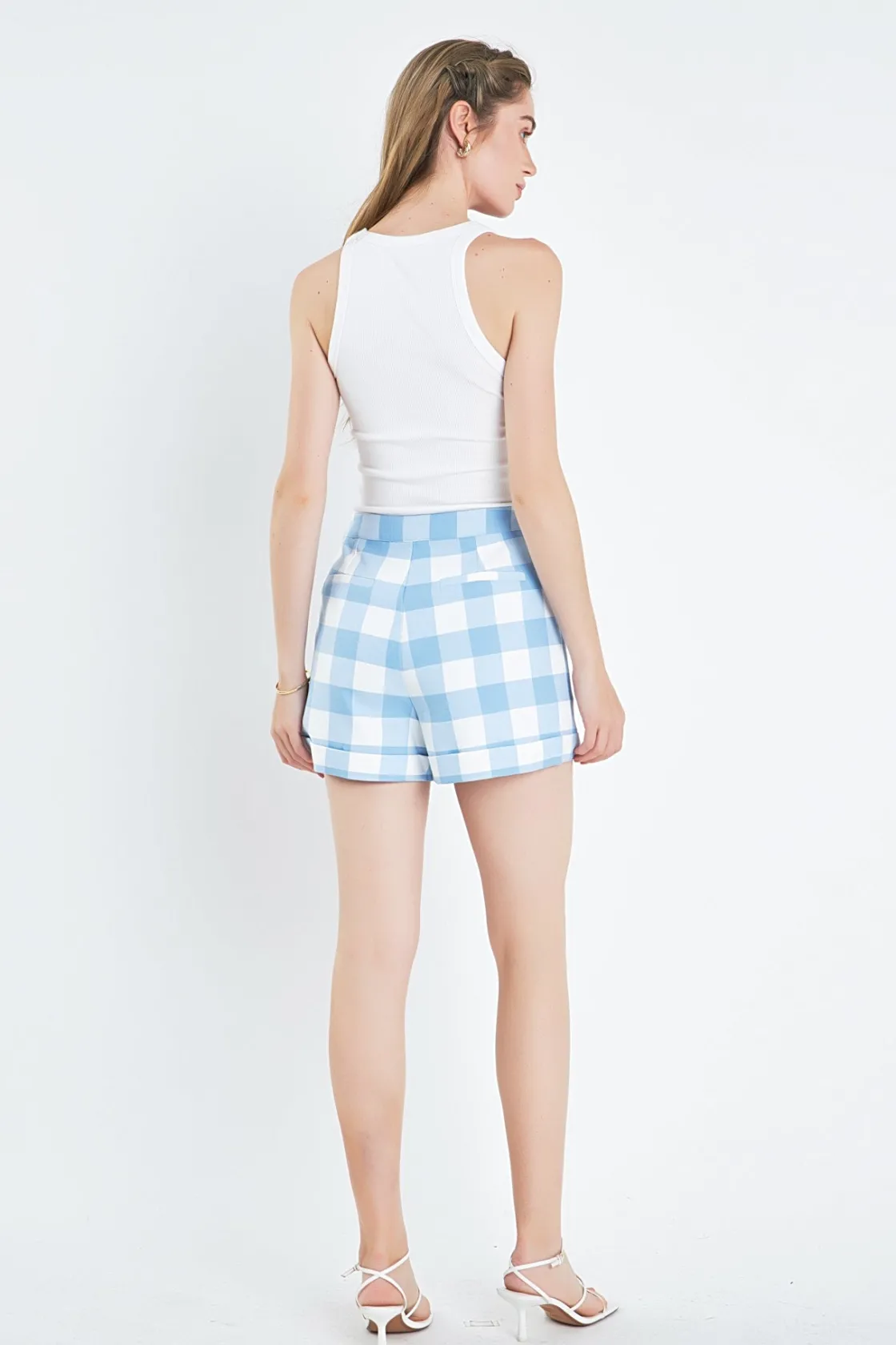 english_factory__tailored_2.webp ENGLISH FACTORY Matching Sets | Shorts & Skorts*- Tailored Gingham Shorts