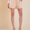ENGLISH FACTORY Matching Sets*- Tape Stripe Shorts BEIGE/ORANGE