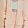 ENGLISH FACTORY Matching Sets | Shirts & Blouses*- Tape Stripe Poplin Shirt BEIGE/ORANGE