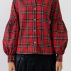 ENGLISH FACTORY Shirts & Blouses*- Tartan Blouse SCARLET
