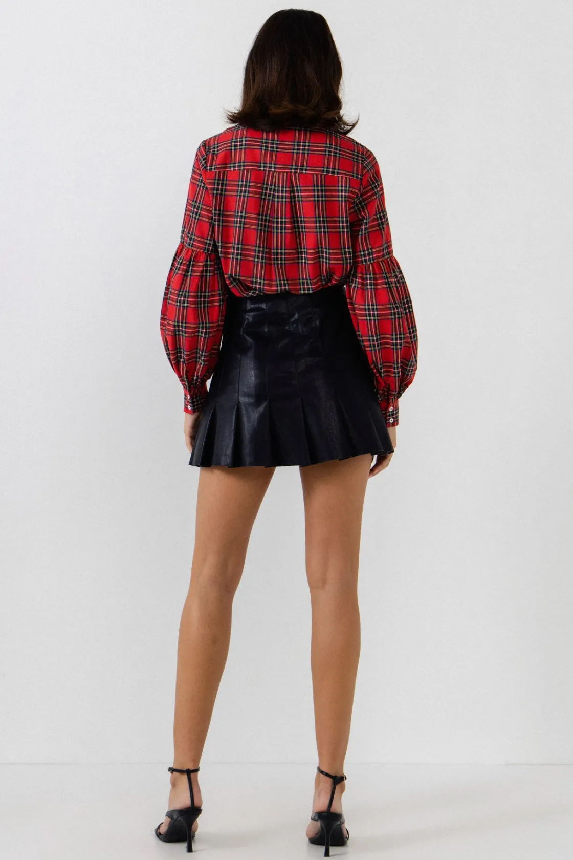 english_factory__tartan_b_2.webp ENGLISH FACTORY Shirts & Blouses*- Tartan Blouse SCARLET