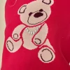 ENGLISH FACTORY Tops*- Teddy Bear Knit Vest CRANBERRY