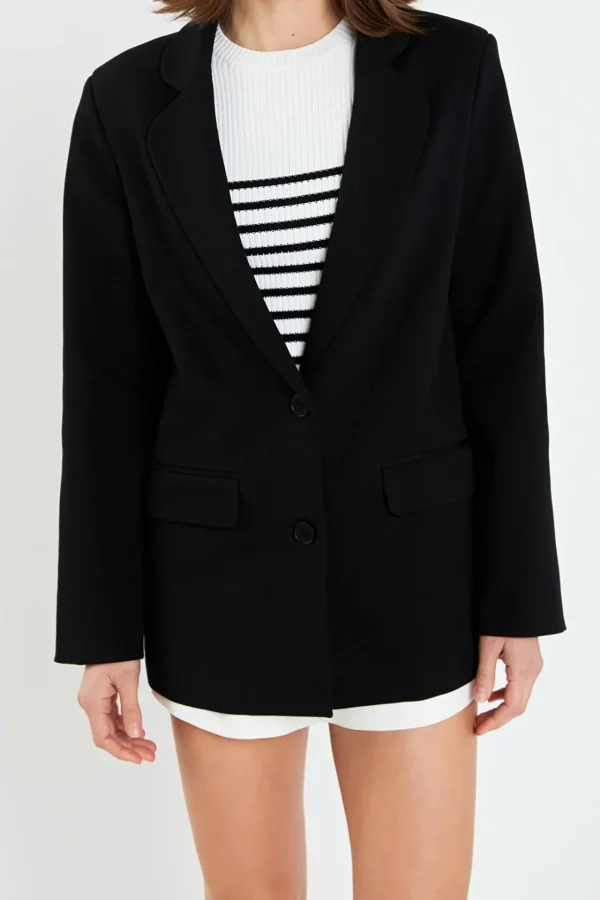 ENGLISH FACTORY Matching Sets | Blazers*- Terry Round Collared Blazer