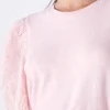 ENGLISH FACTORY Tops*- Texture Mixed Media Top PINK
