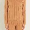 ENGLISH FACTORY Matching Sets | Tops*- Texture Knit Top CAMEL