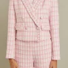 ENGLISH FACTORY Matching Sets | Blazers*- Textured Checkered Double Breasted Blazer