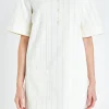 ENGLISH FACTORY Tops*- Textured Tunic Dress IVORY