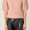 ENGLISH FACTORY Sweaters & Knits*- Textured Puff Sweater DUSTYPINK