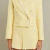 ENGLISH FACTORY Matching Sets | Blazers*- Textured Double Breasted Blazer