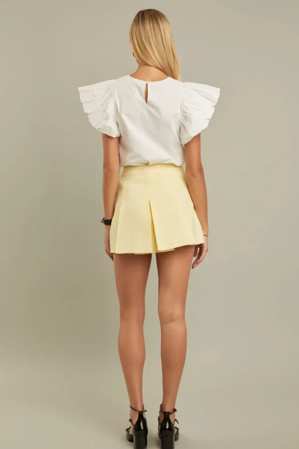 ENGLISH FACTORY Matching Sets | Skirts*- Textured Pleats Mini Skirt