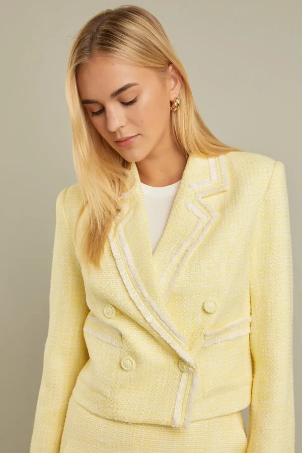 ENGLISH FACTORY Matching Sets | Blazers*- Textured Double Breasted Blazer