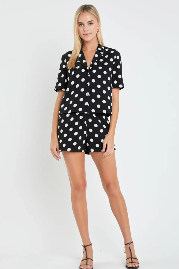 ENGLISH FACTORY Matching Sets | Shorts & Skorts*- Textured Dots Shorts