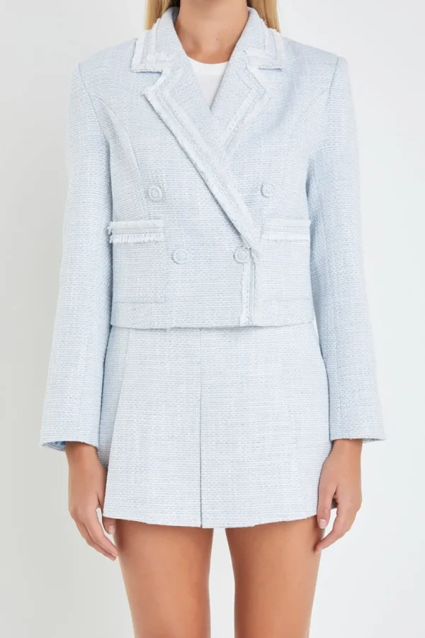 ENGLISH FACTORY Matching Sets | Blazers*- Textured Double Breasted Blazer