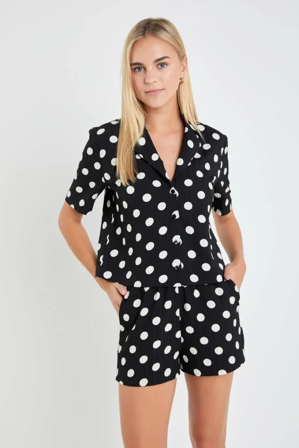 ENGLISH FACTORY Matching Sets | Shorts & Skorts*- Textured Dots Shorts