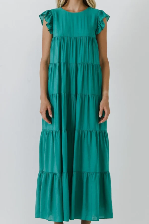 ENGLISH FACTORY Boho Dresses | Tops*- Tiered Maxi Dress