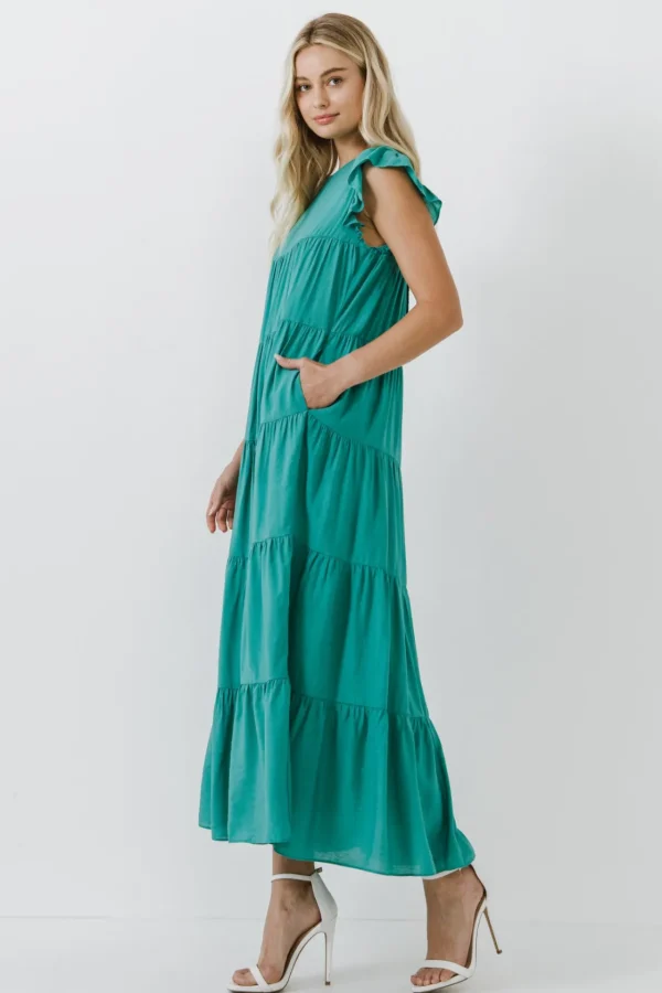 ENGLISH FACTORY Boho Dresses | Tops*- Tiered Maxi Dress