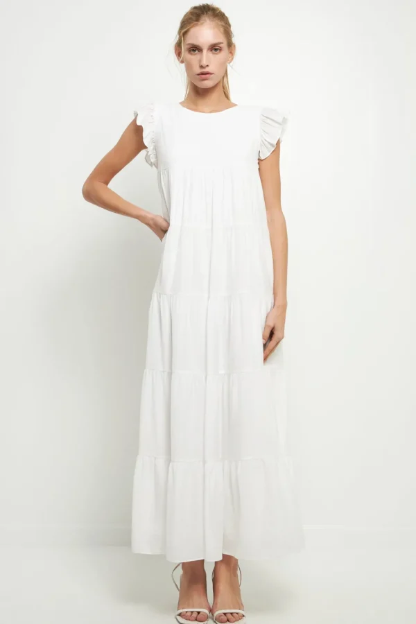 ENGLISH FACTORY Boho Dresses | Tops*- Tiered Maxi Dress