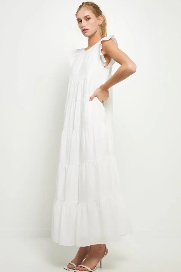 ENGLISH FACTORY Boho Dresses | Tops*- Tiered Maxi Dress