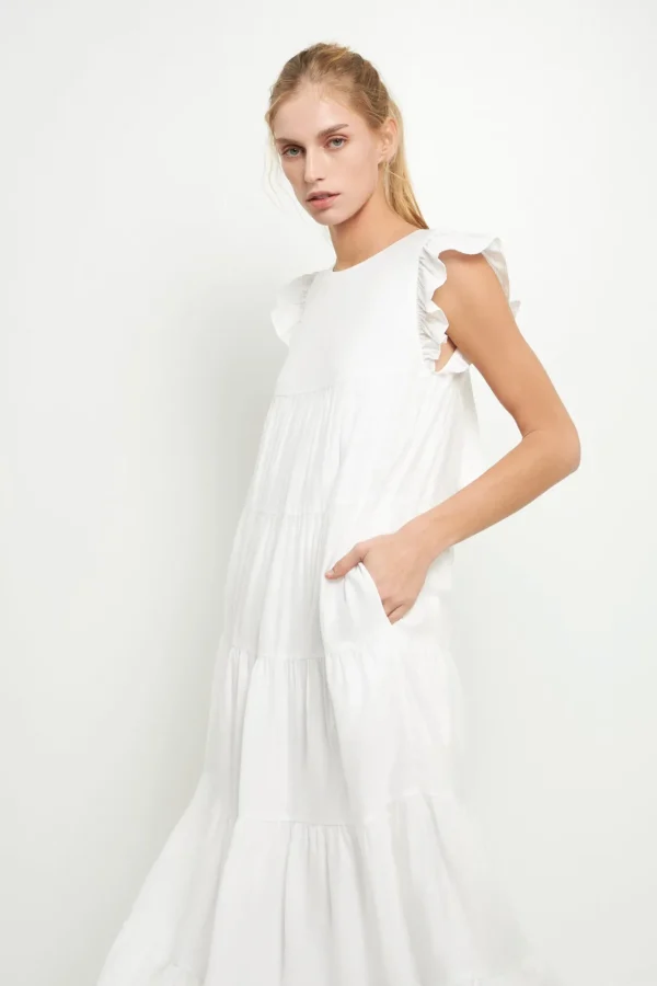 ENGLISH FACTORY Boho Dresses | Tops*- Tiered Maxi Dress