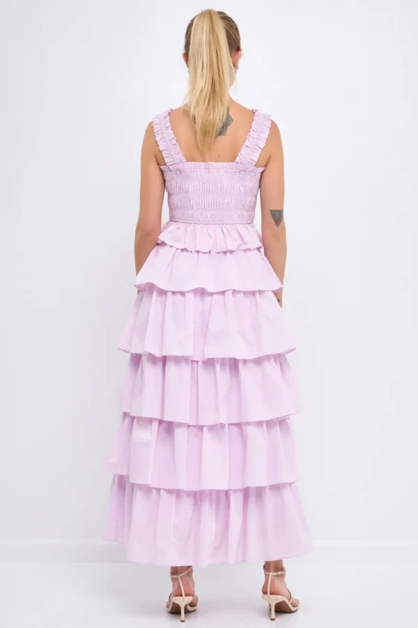ENGLISH FACTORY Skirts | Tops*- Tiered Maxi Skirt LILAC